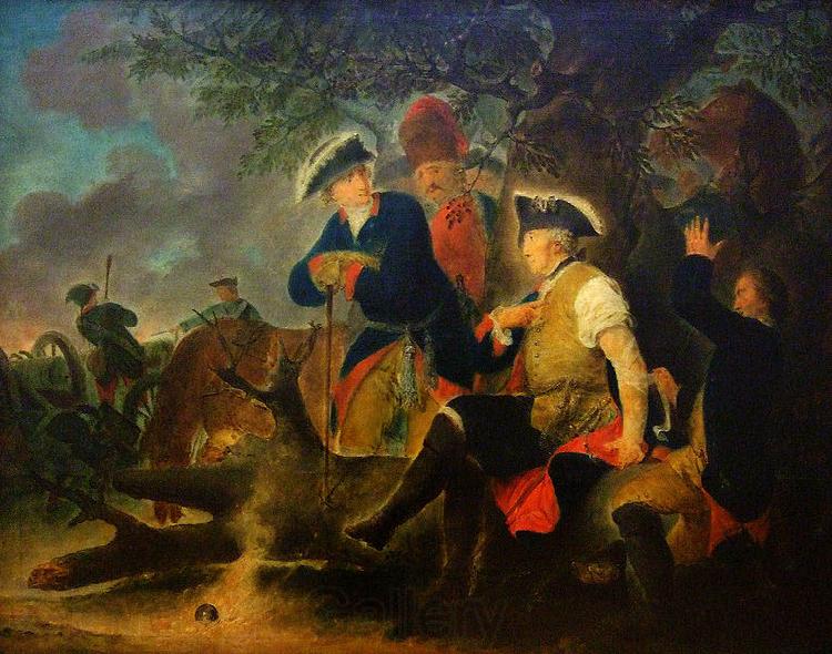Bernhard Rode Frederick the Great and the Combat Medic, Germany oil painting art